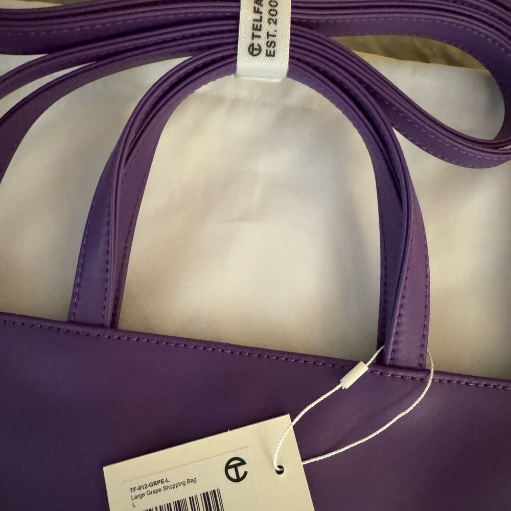 TELFAR Large Shopping Bag in Grape - Picture 10 of 11